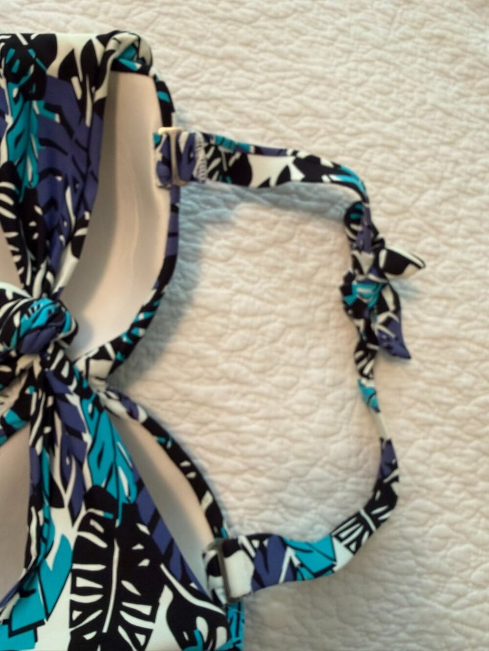 White House Black Market Tropical Print Bikini Set – Size M /Convertible Bandeau - Picture 11 of 13
